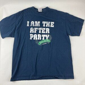 Carlos N Charlies Tshirt Mens Blue Short Sleeve Graphic